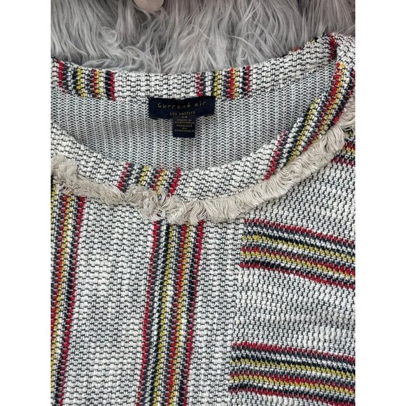 Anthro Current Air Woven Fringe Short Sleeve Top - Picture 4 of 11